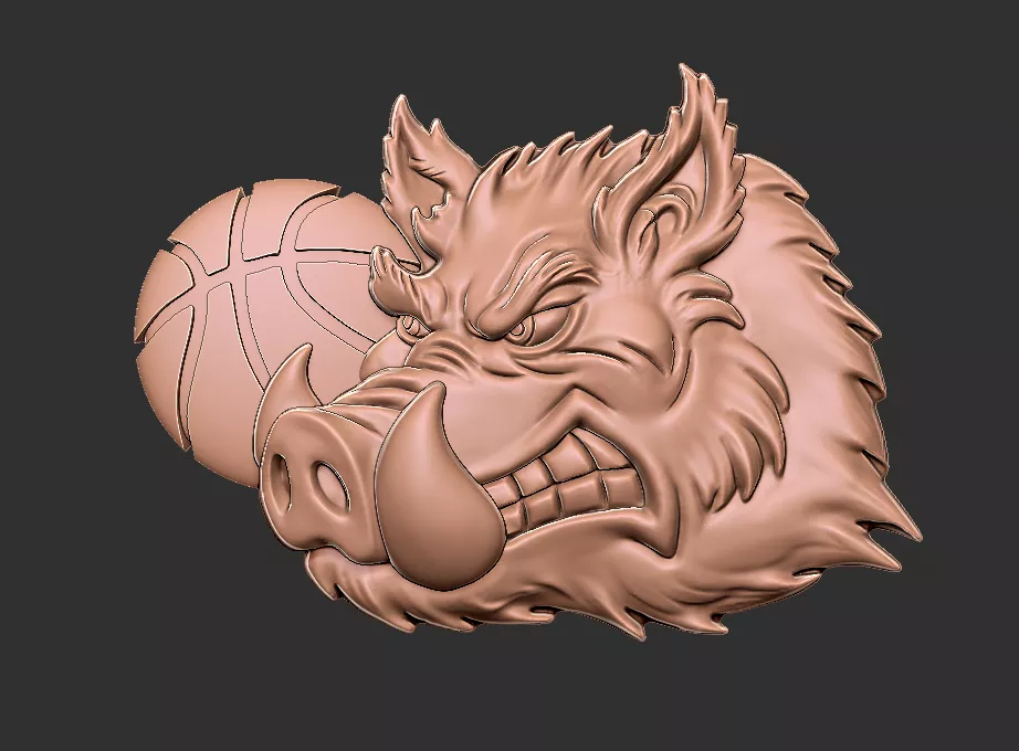 Ballhog bas relief 3D print model