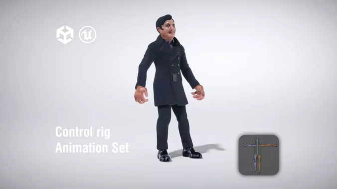 Stylish Man in Formal Attire with Open Arms low poly 3d model