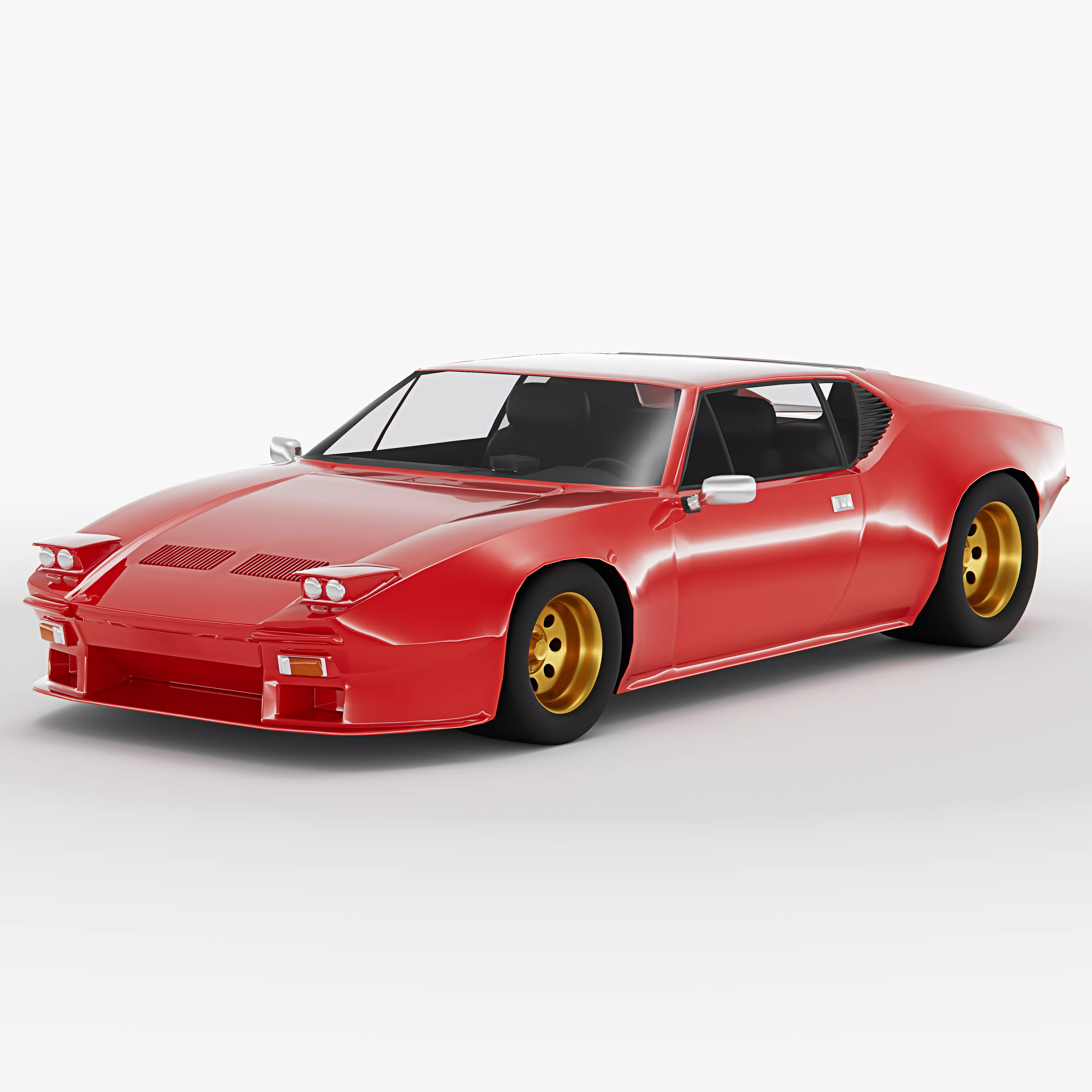 DeTomaso Pantera GT5 Low-poly 3D model