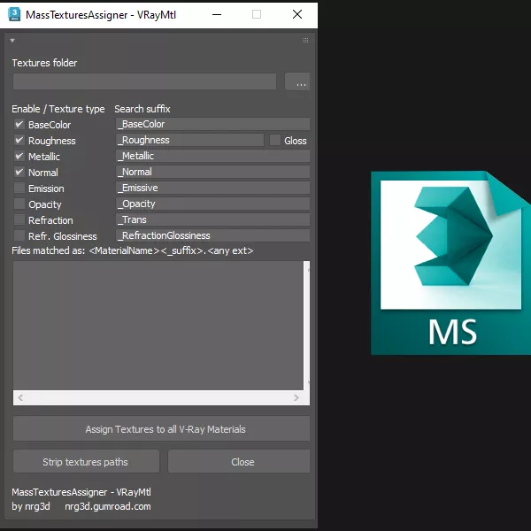 MassTexturesAssigner Script for 3ds max - V-Ray Free 3D model
