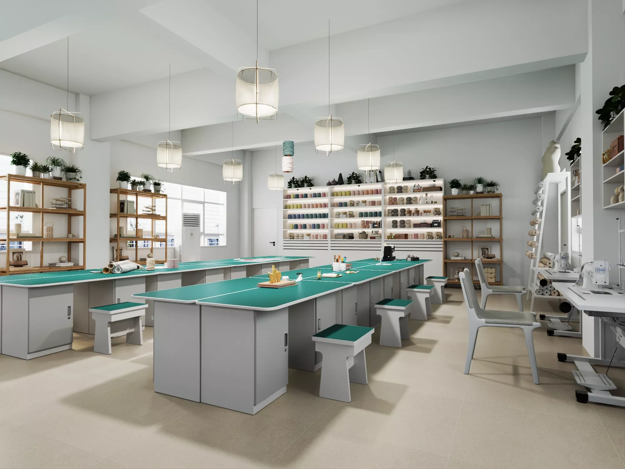 Handicraft Art Classroom Interior Scene 3D Model 3D model