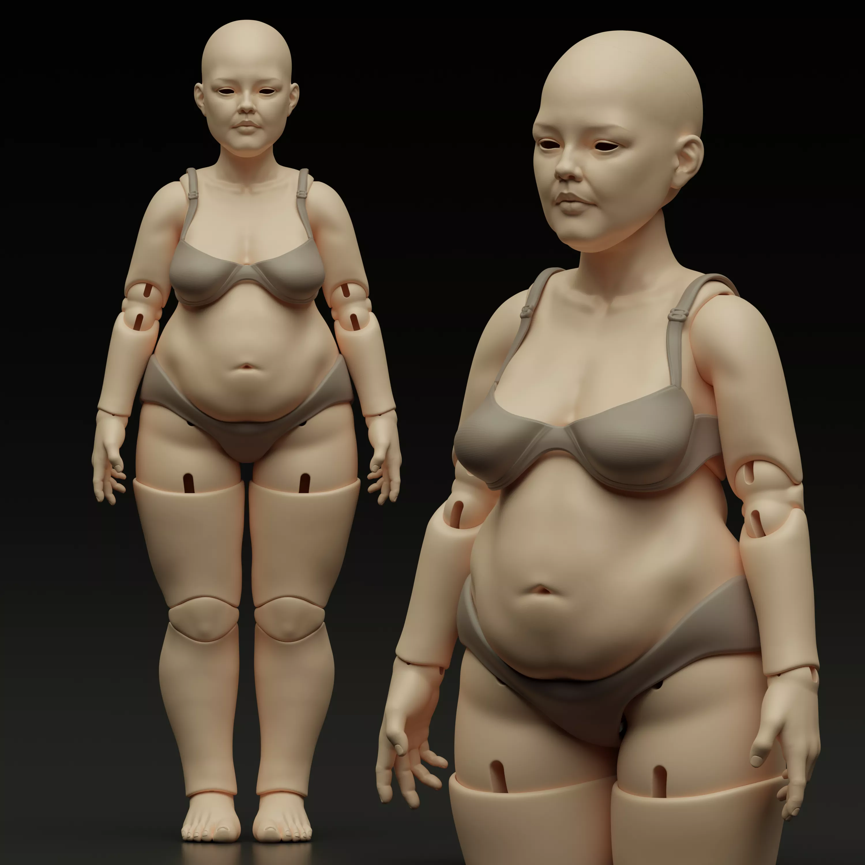 Daisy bjd doll chubby Articulated Doll Doll fat girl 3D print model