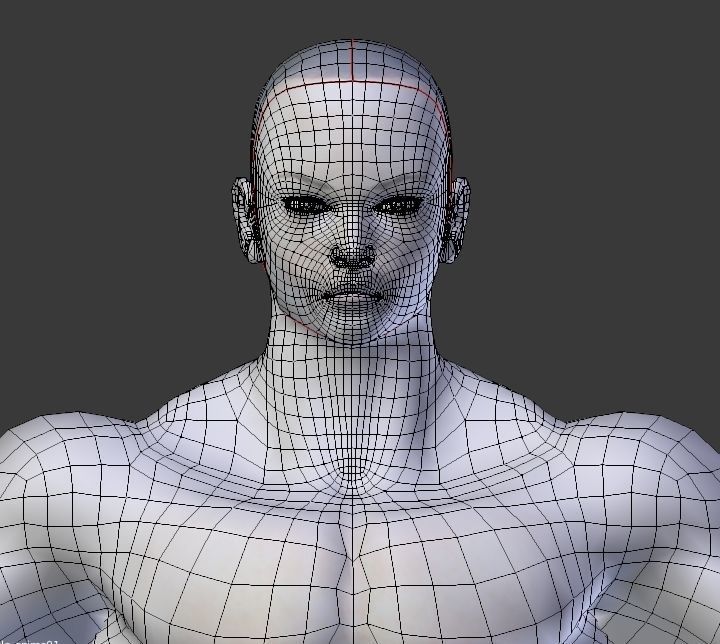 Bearded male basemesh 3D model_7