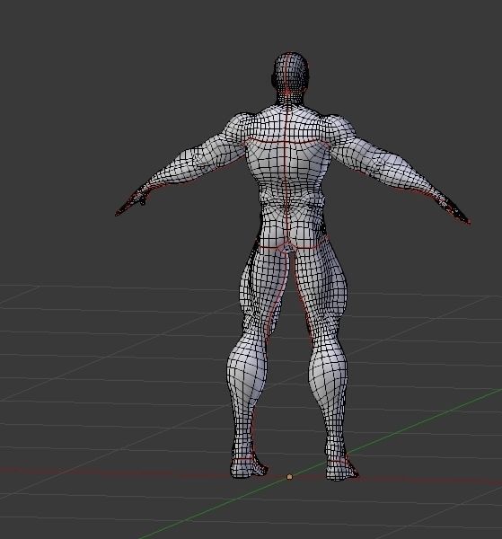 Bearded male basemesh 3D model_4