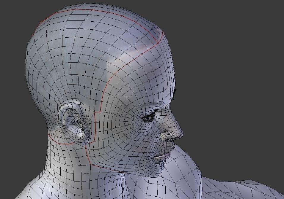 Bearded male basemesh 3D model_10