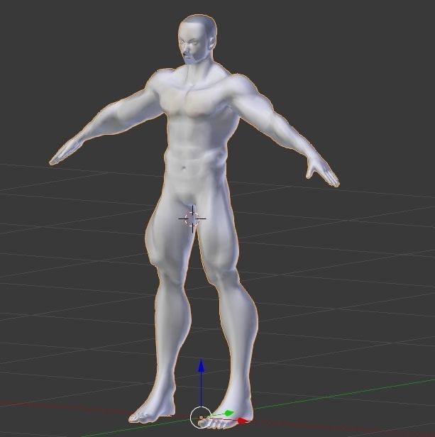 Bearded male basemesh 3D model_5