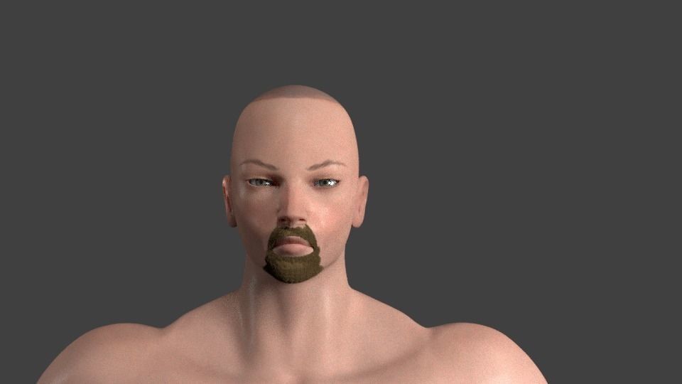 Bearded male basemesh 3D model_1