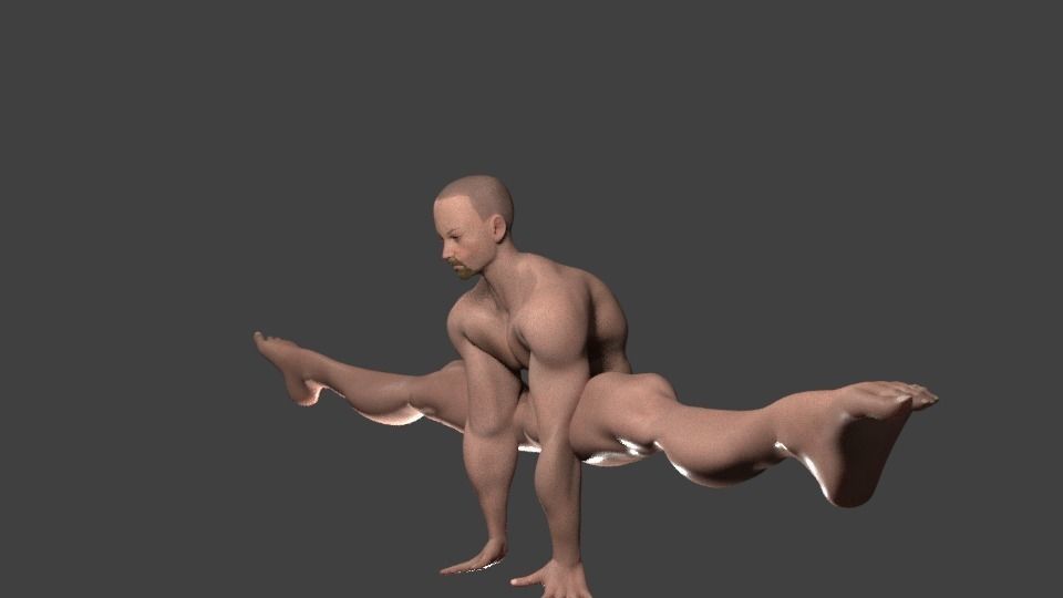 Bearded male basemesh 3D model_0