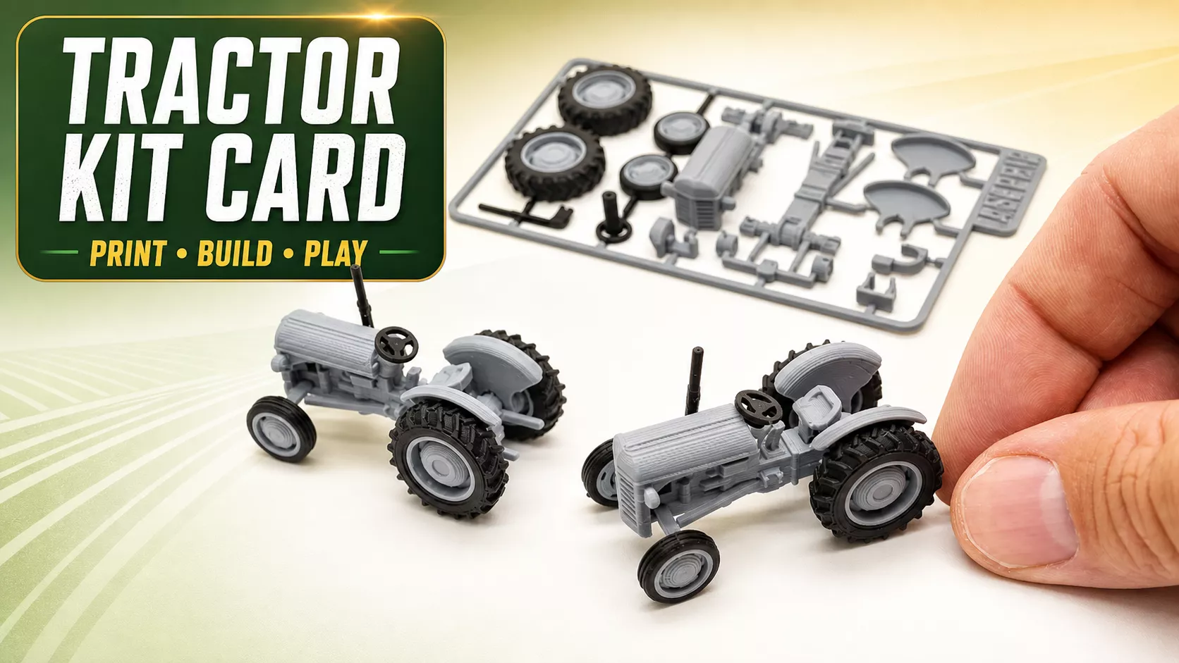 Custom Tractor Kit Card Multicolor 3D print model