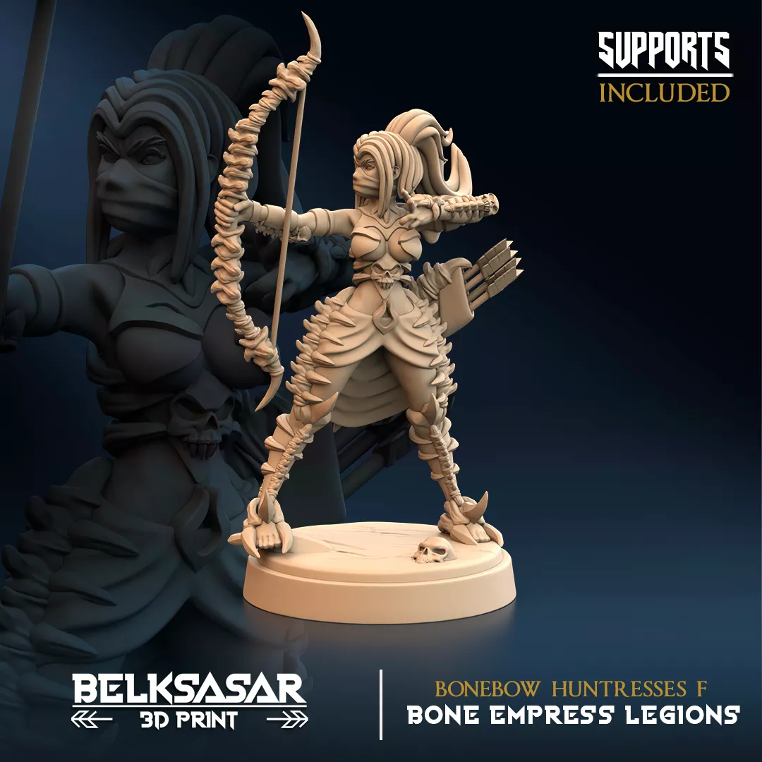 Undead Female Archers - Bonebow Huntresses F 3D print model