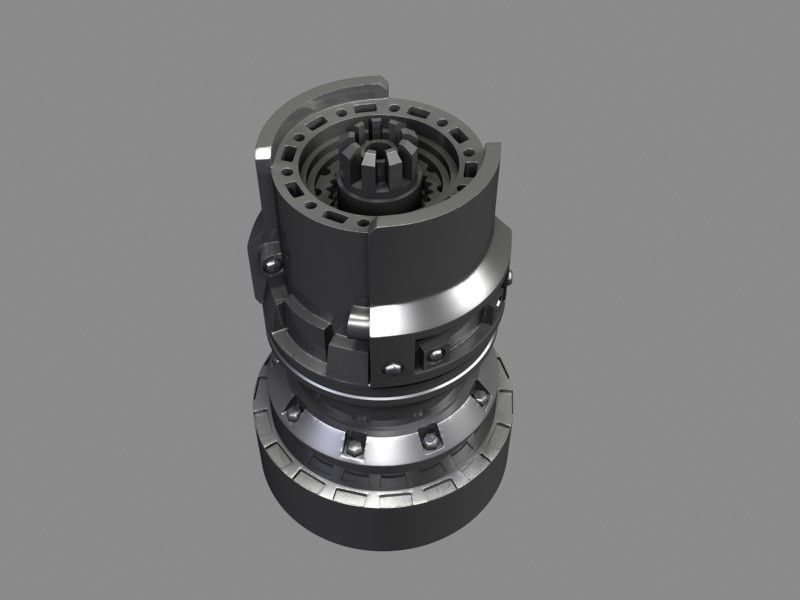 Mechanical Cylinders 3D model_1