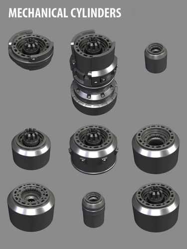 Mechanical Cylinders 3D model