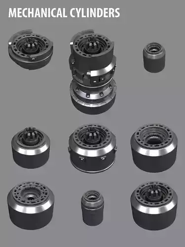 Mechanical Cylinders 3D model