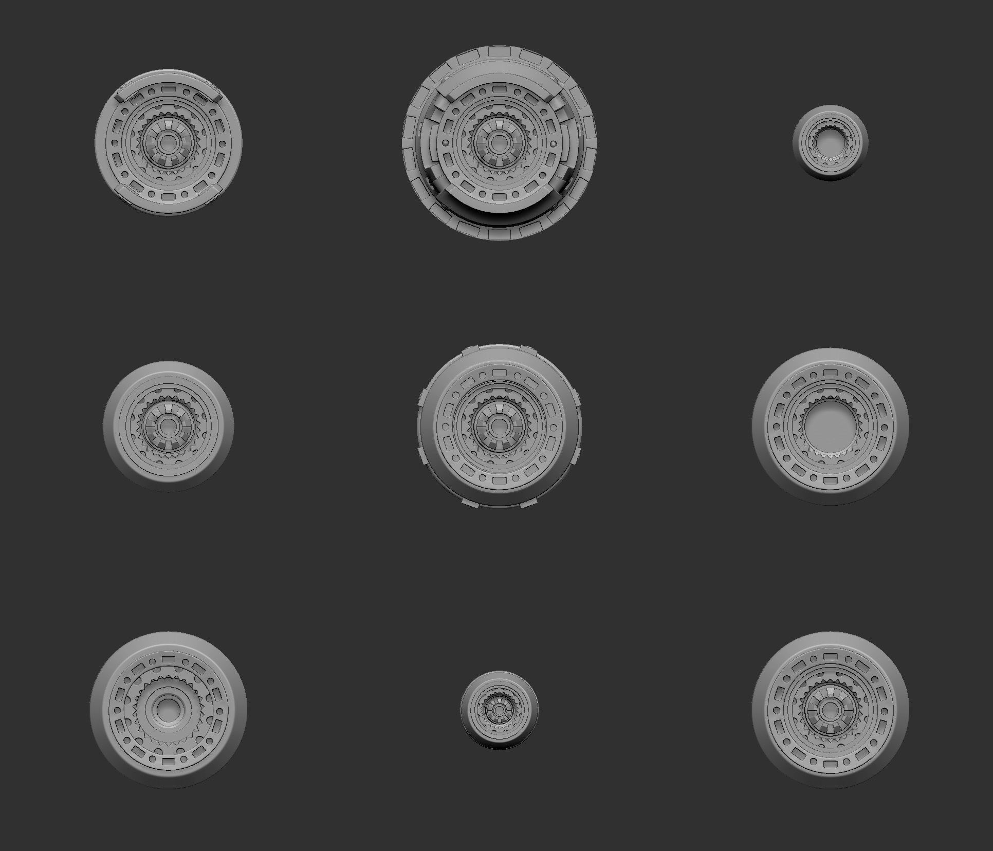 Mechanical Cylinders 3D model_6