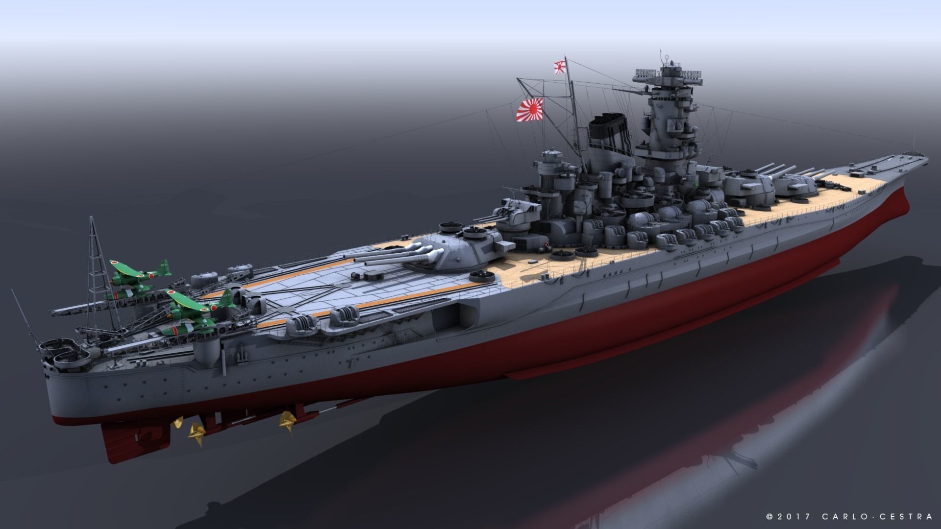 BATTLESHIP YAMATO 3D model_1