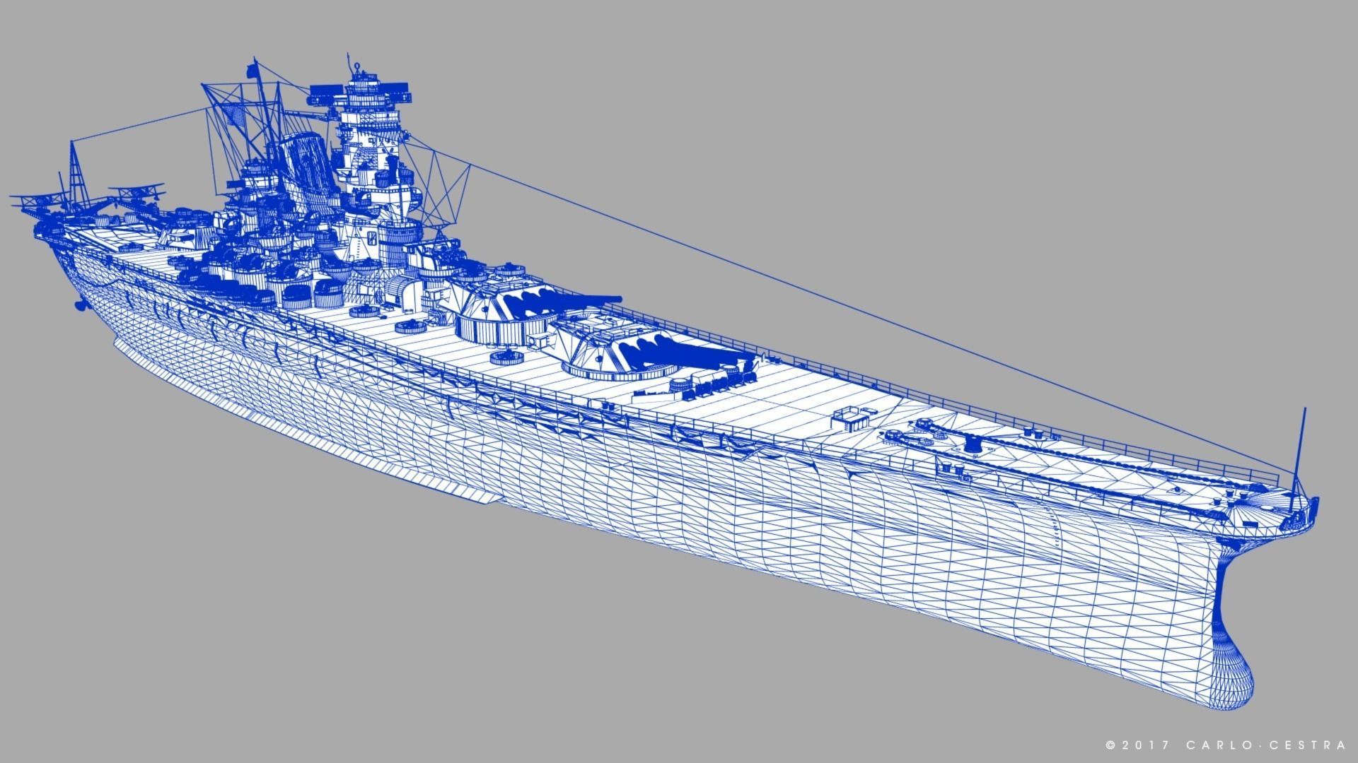 BATTLESHIP YAMATO 3D model_36
