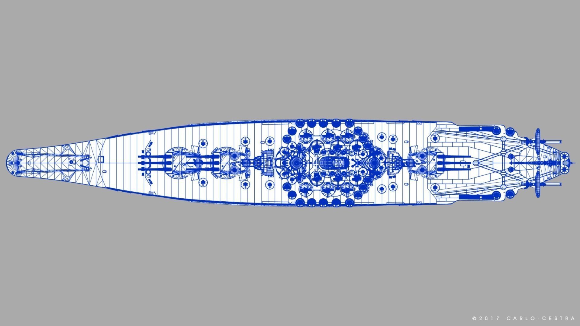 BATTLESHIP YAMATO 3D model_42