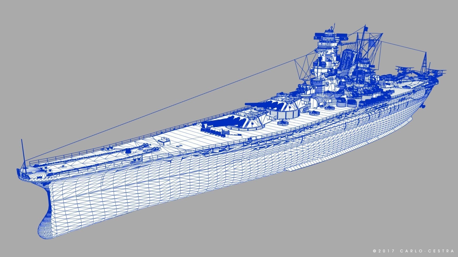 BATTLESHIP YAMATO 3D model_35