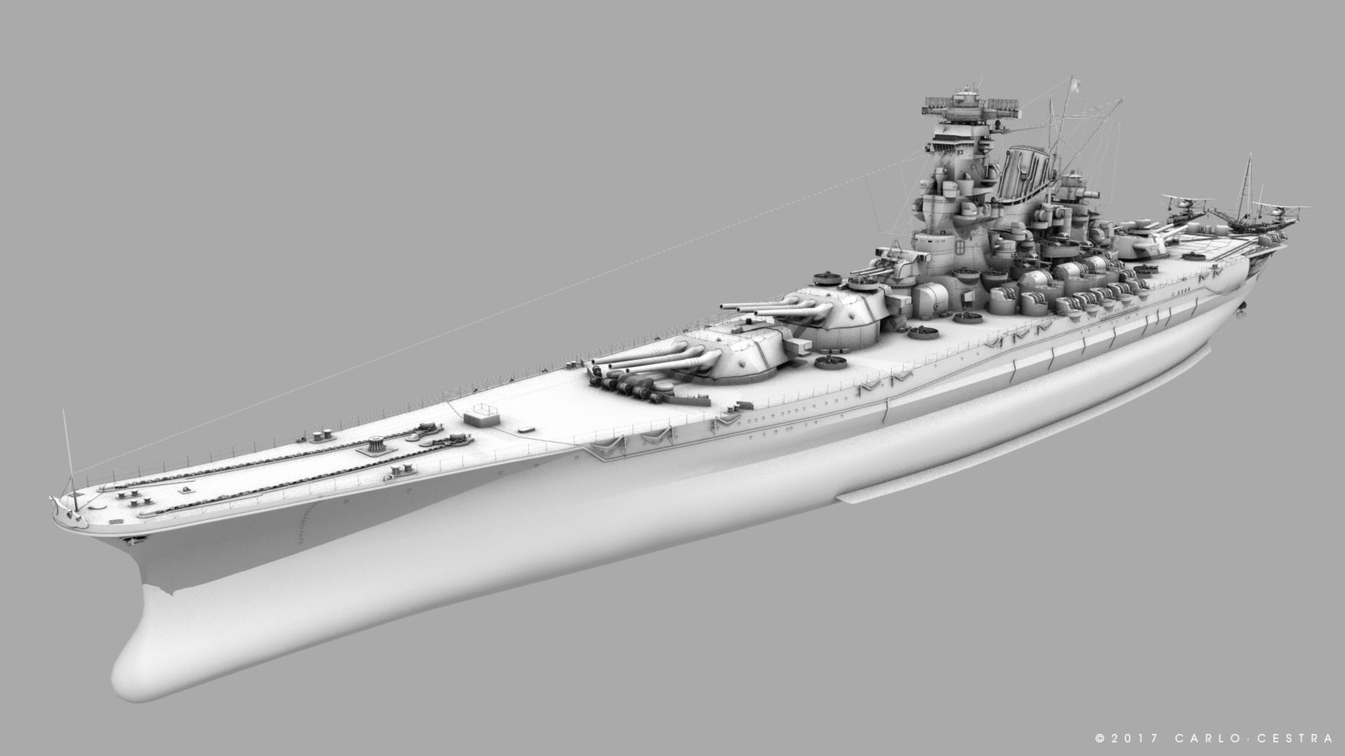BATTLESHIP YAMATO 3D model_19