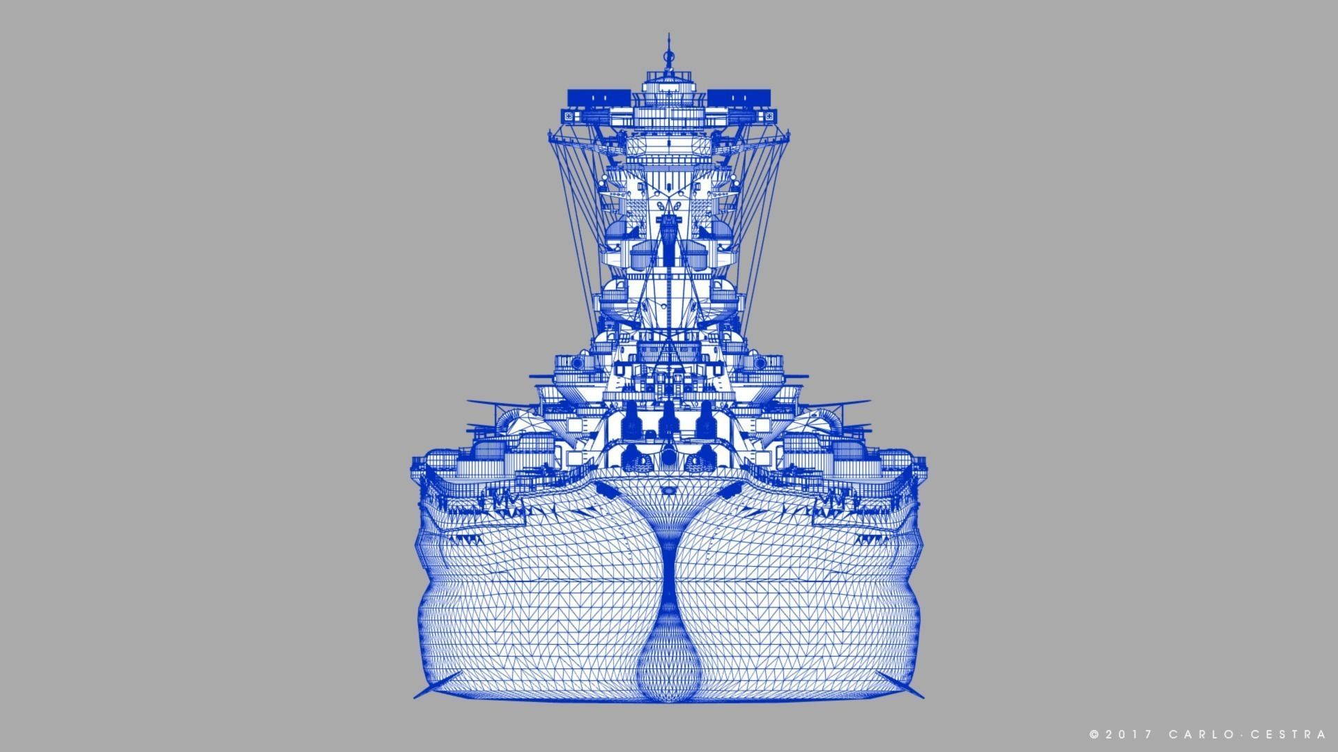 BATTLESHIP YAMATO 3D model_43