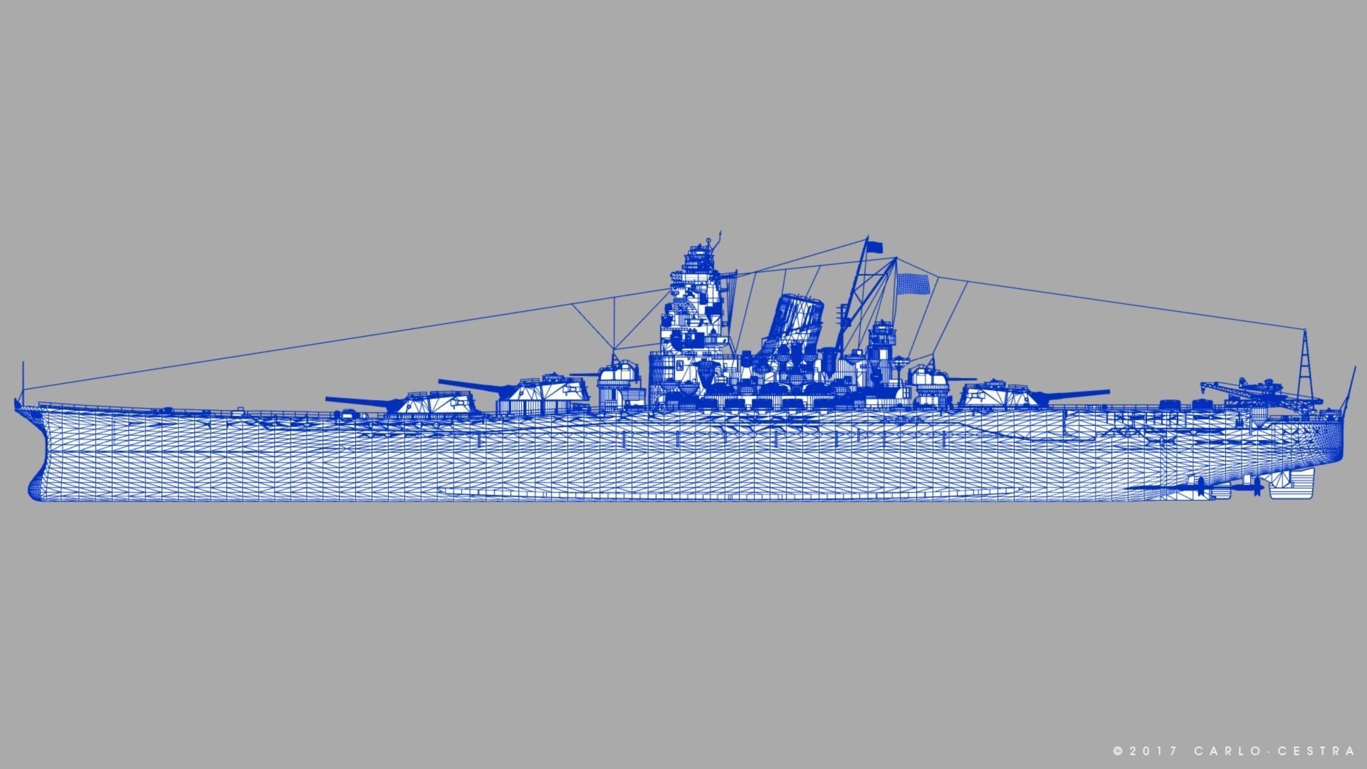 BATTLESHIP YAMATO 3D model_41