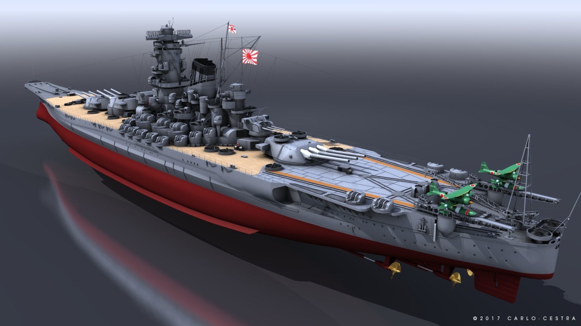 BATTLESHIP YAMATO 3D model_3