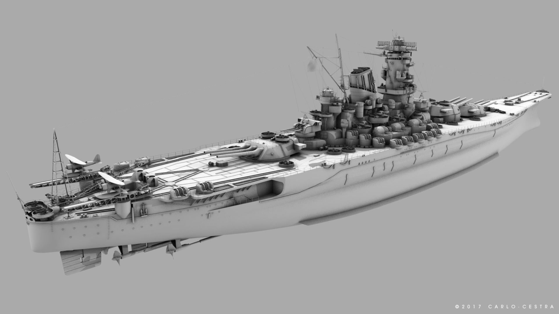 BATTLESHIP YAMATO 3D model_23