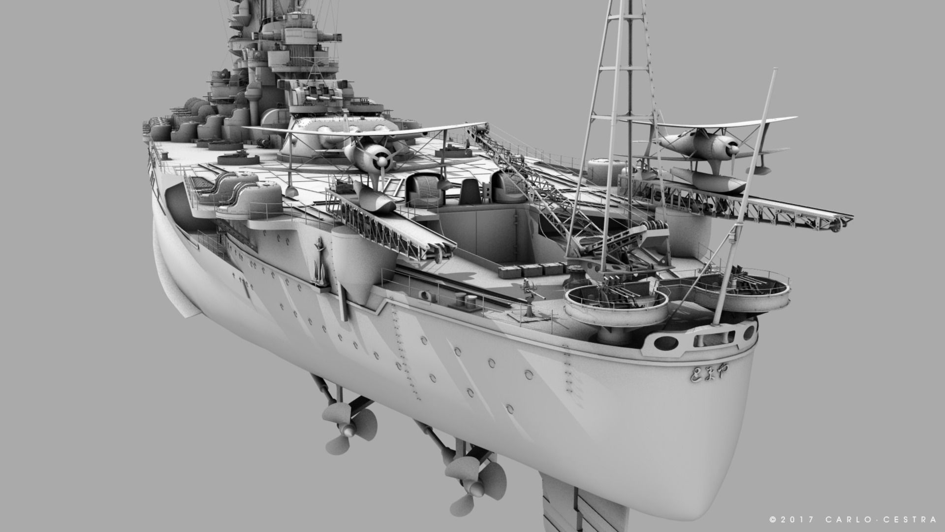 BATTLESHIP YAMATO 3D model_29