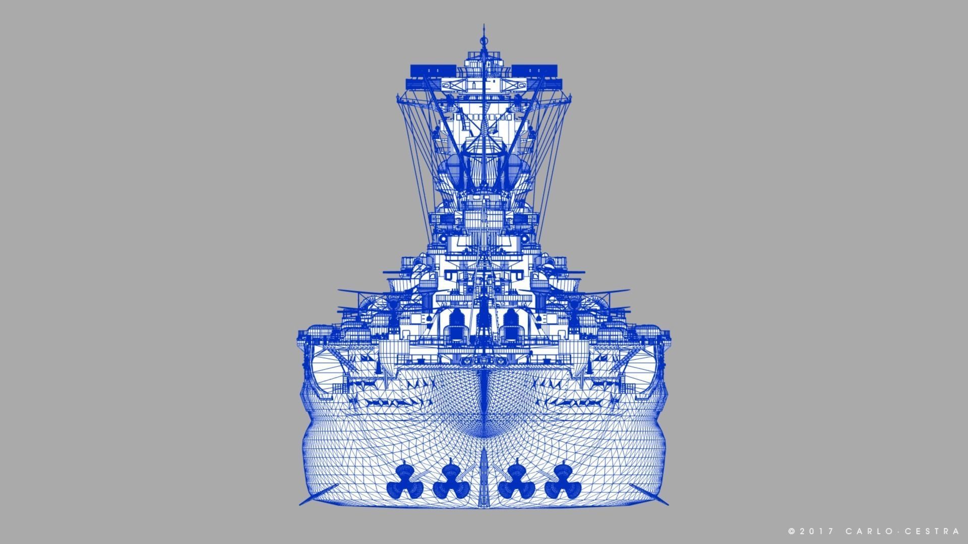 BATTLESHIP YAMATO 3D model_45