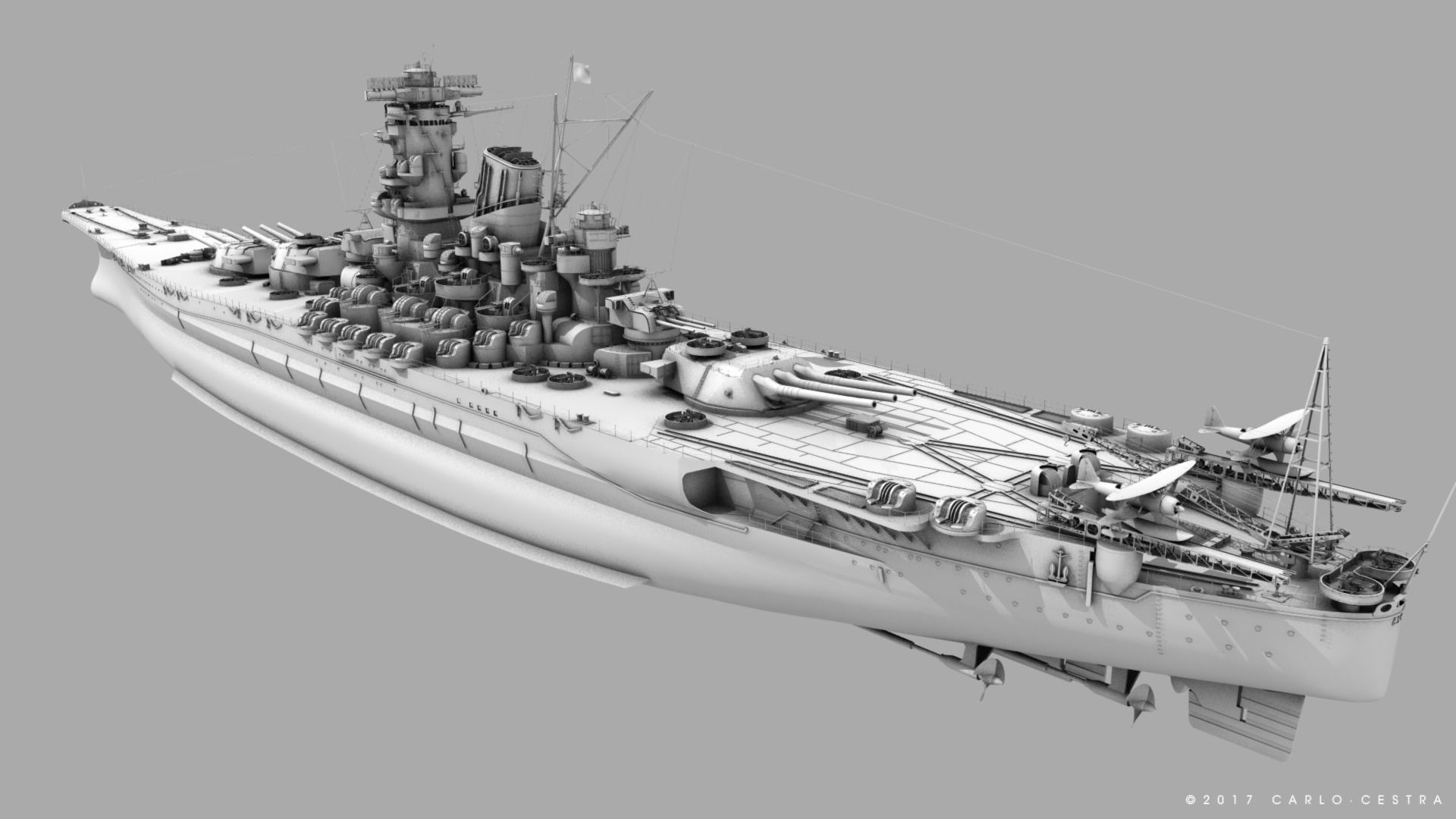 BATTLESHIP YAMATO 3D model_22