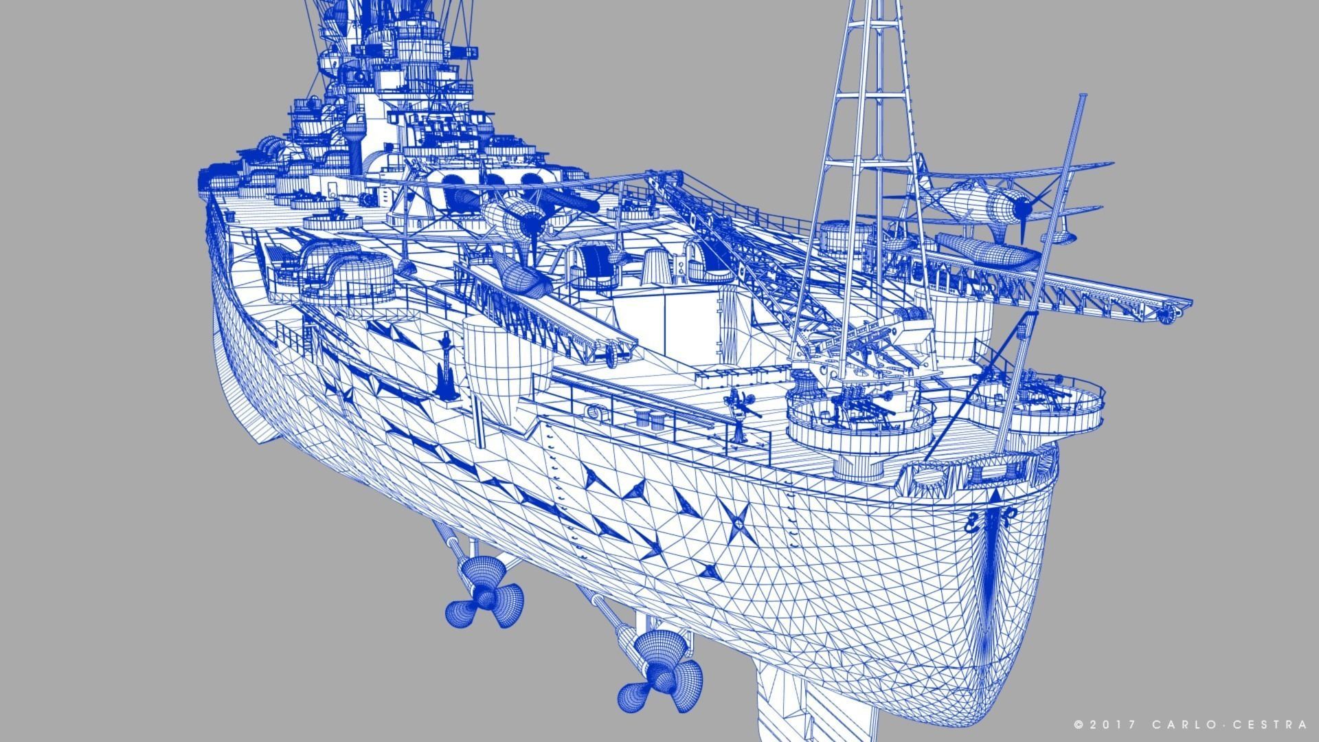 BATTLESHIP YAMATO 3D model_44