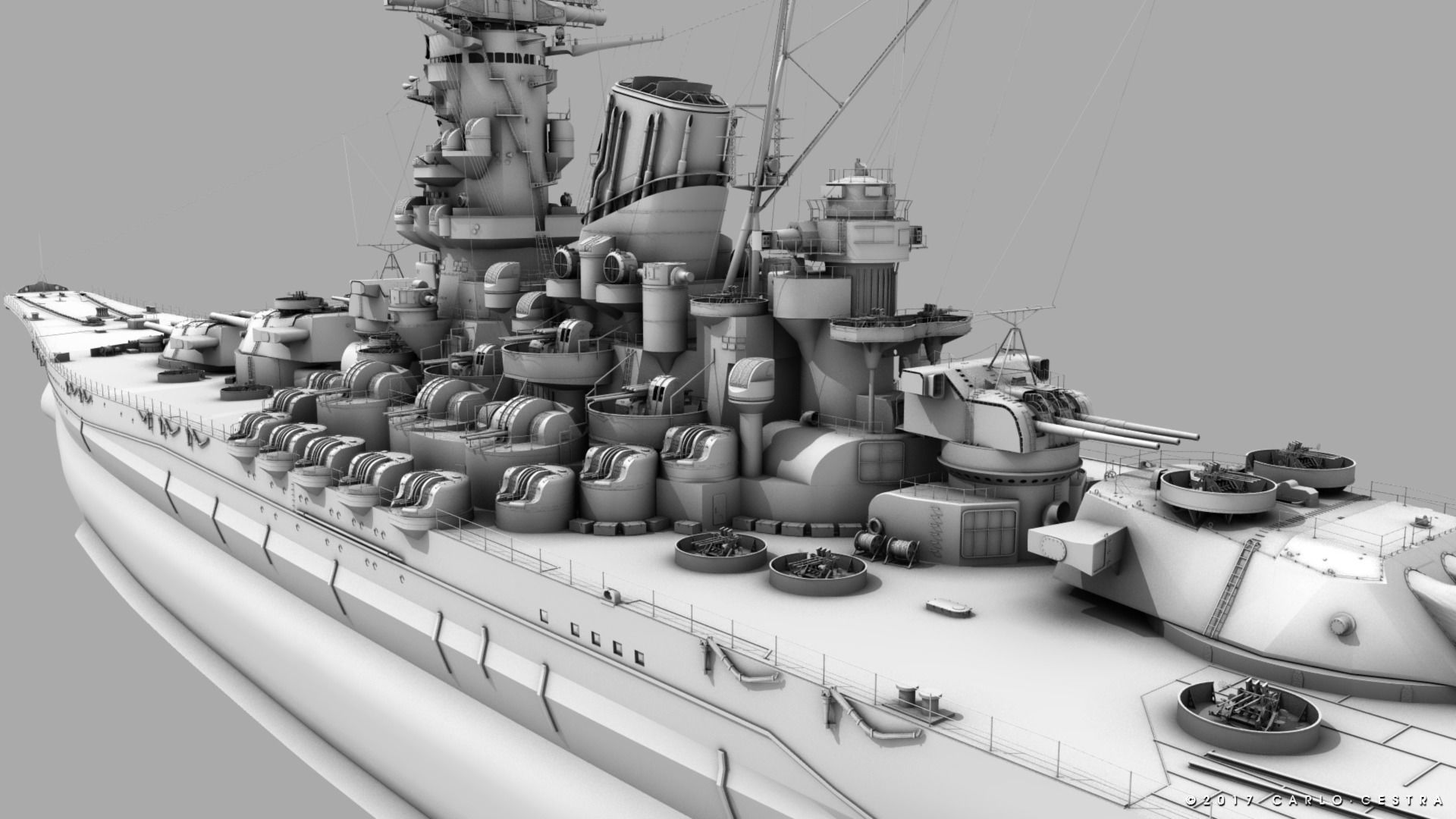BATTLESHIP YAMATO 3D model_28