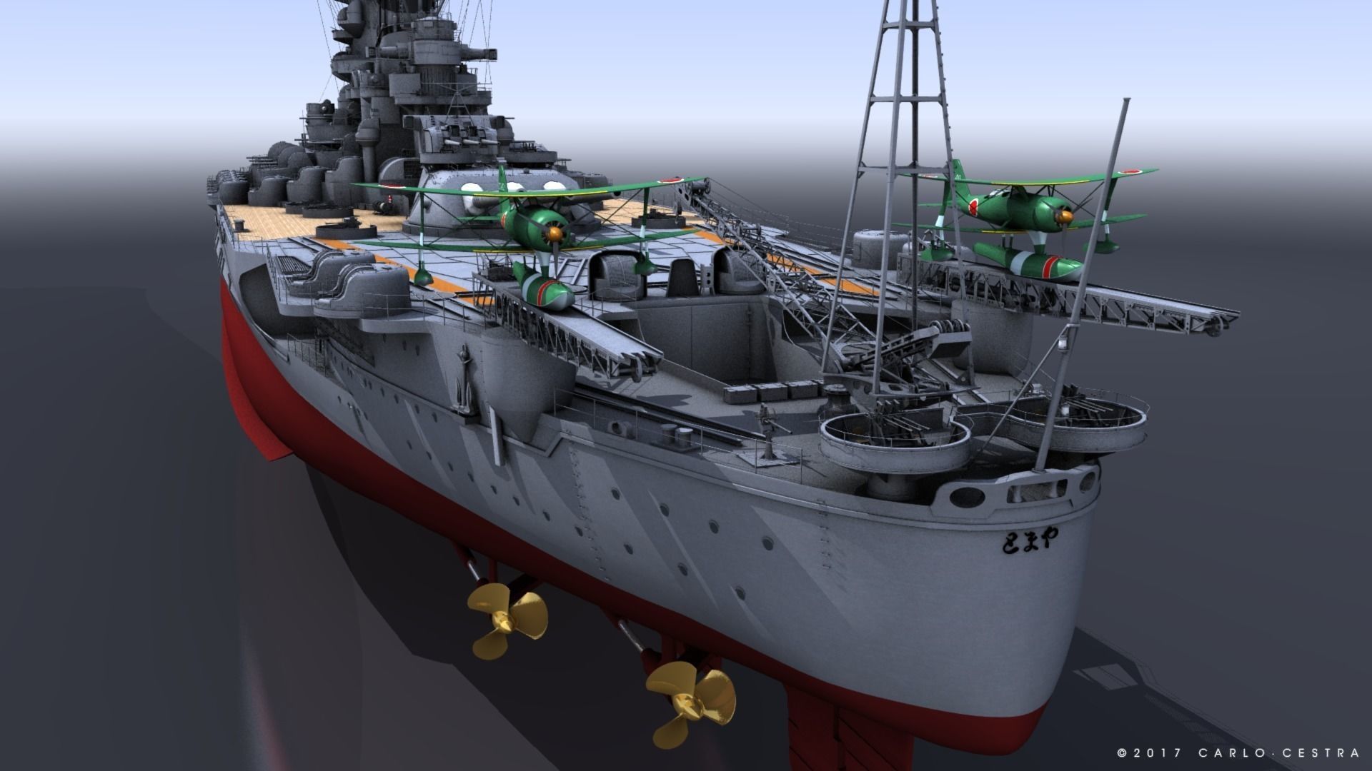 BATTLESHIP YAMATO 3D model_10