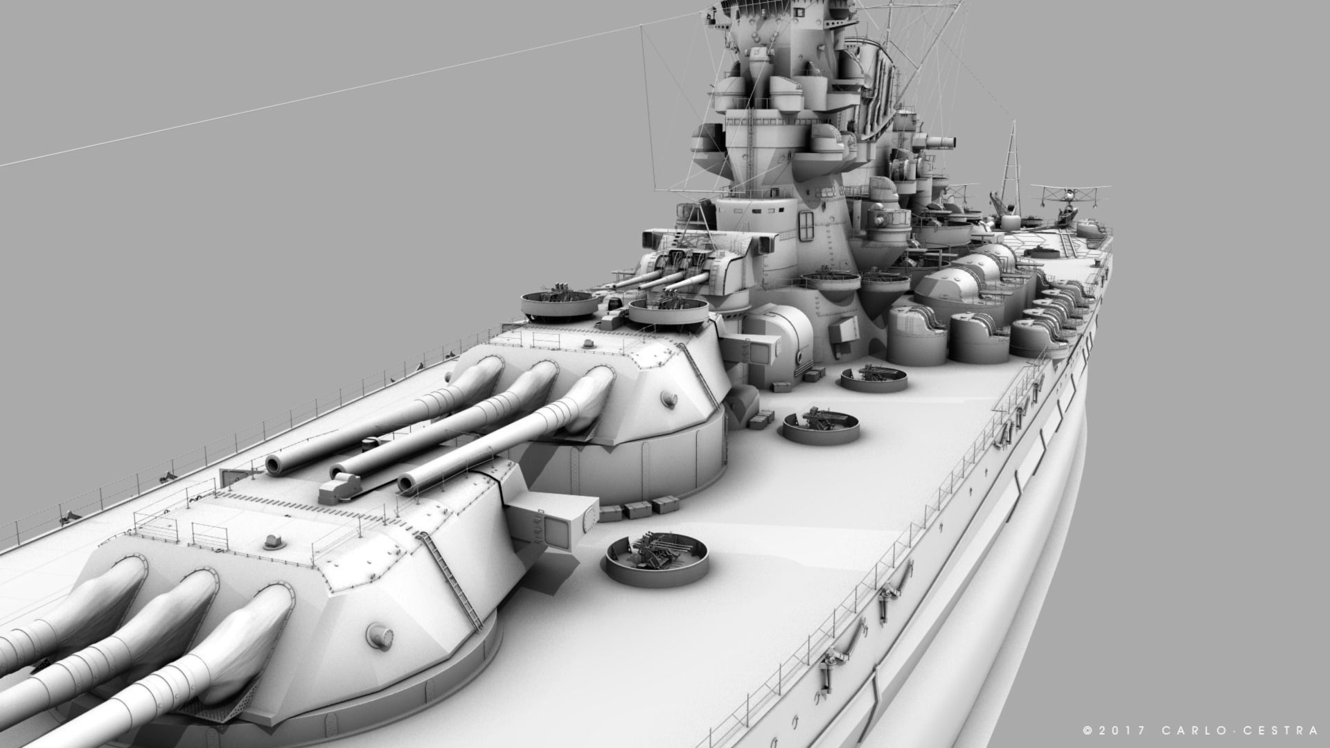 BATTLESHIP YAMATO 3D model_25