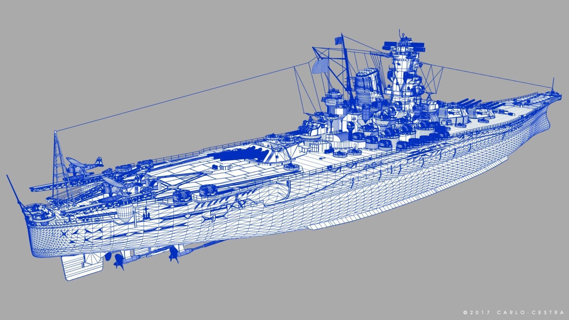 BATTLESHIP YAMATO 3D model_34