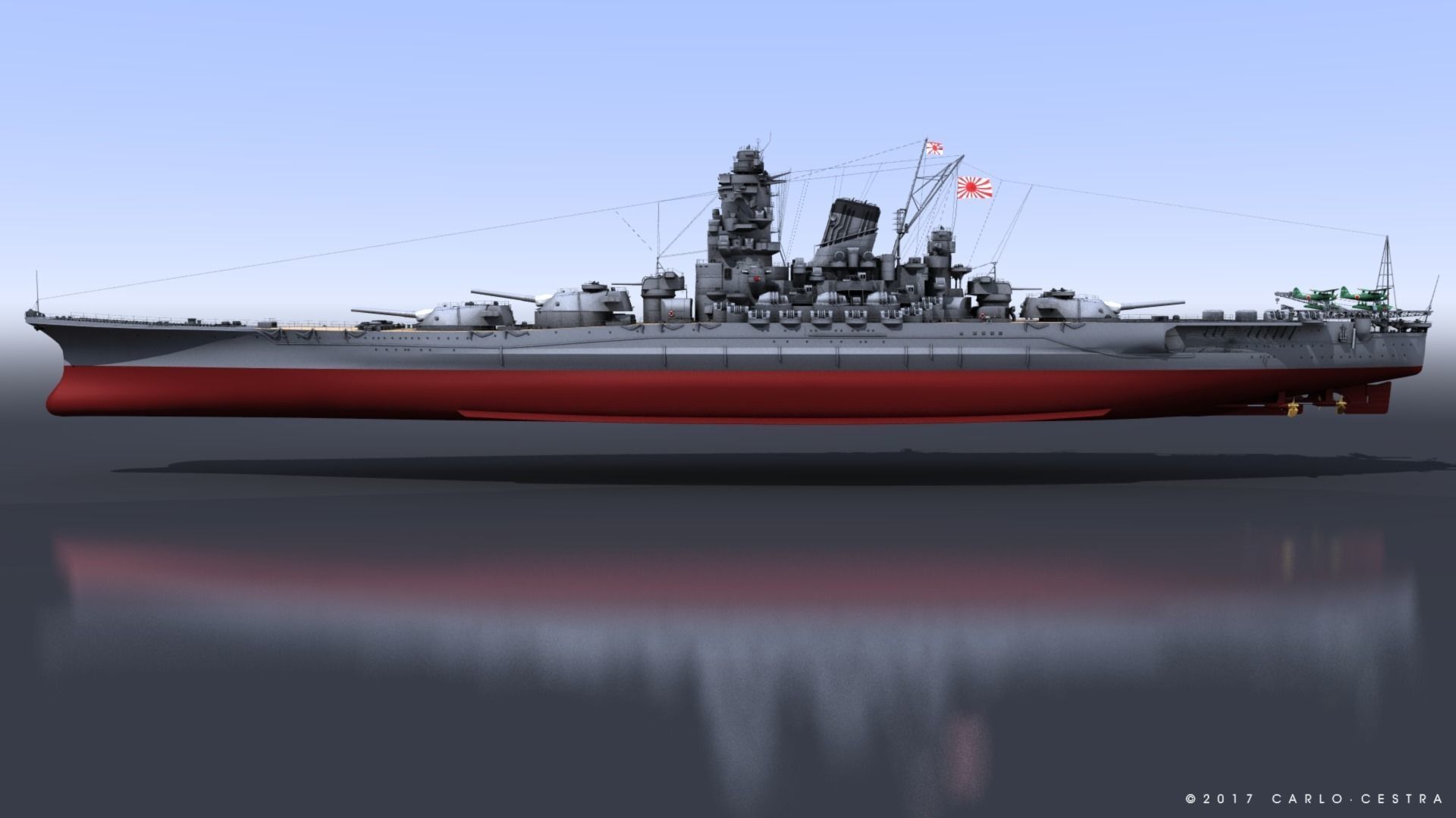 BATTLESHIP YAMATO 3D model_4