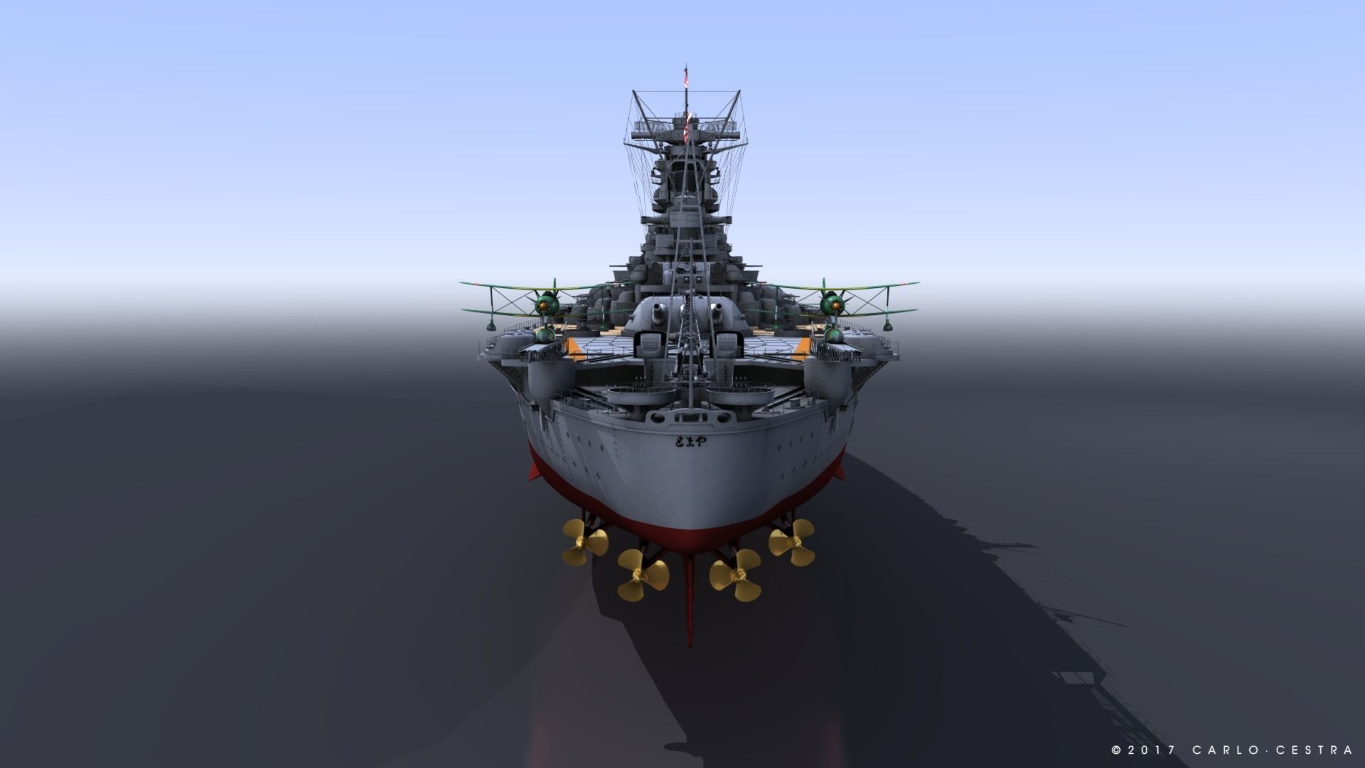 BATTLESHIP YAMATO 3D model_9