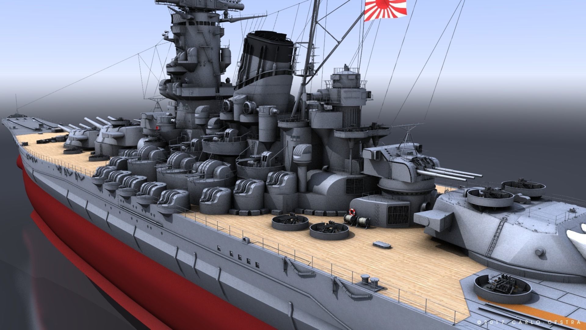 BATTLESHIP YAMATO 3D model_7
