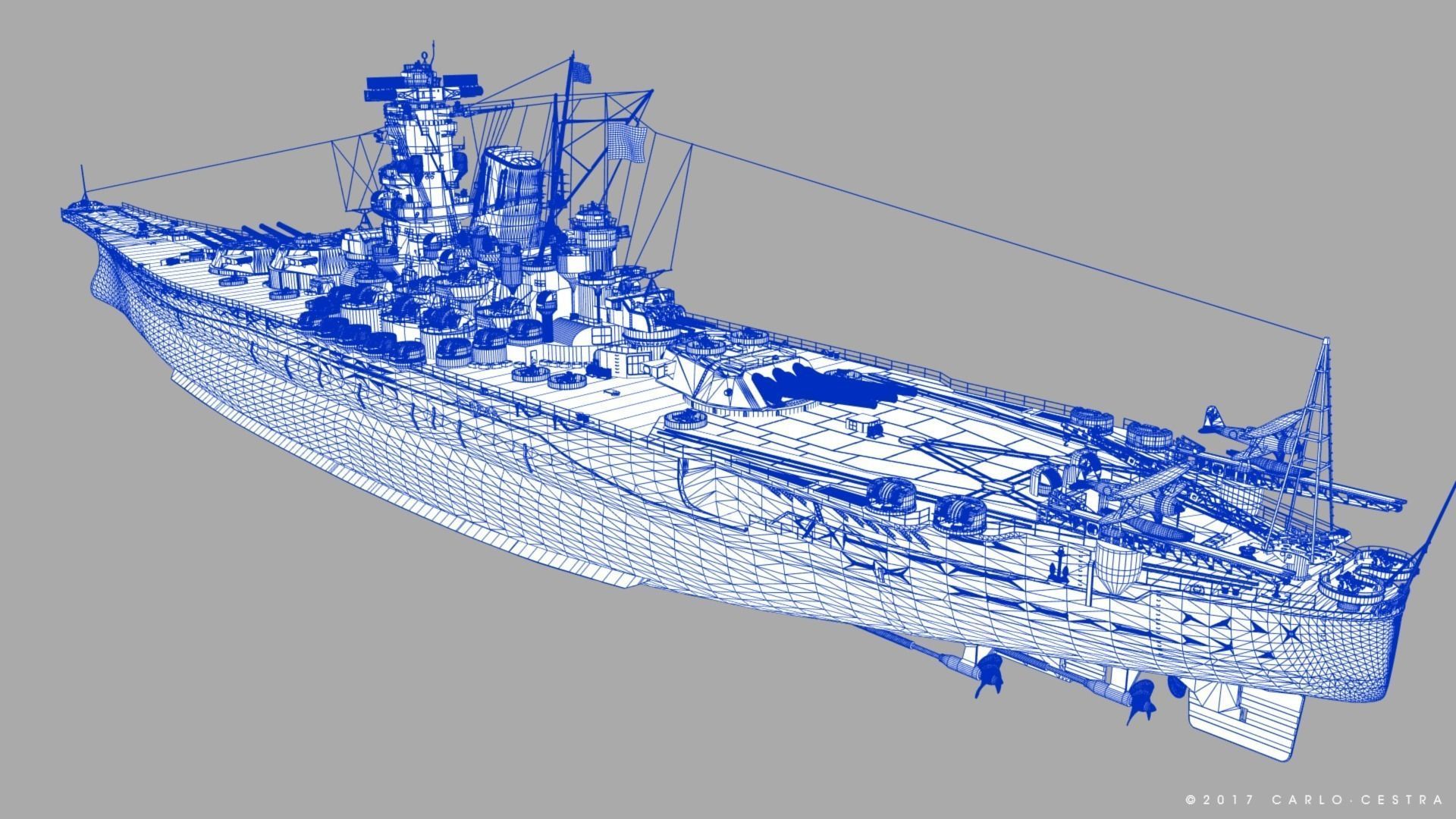BATTLESHIP YAMATO 3D model_38