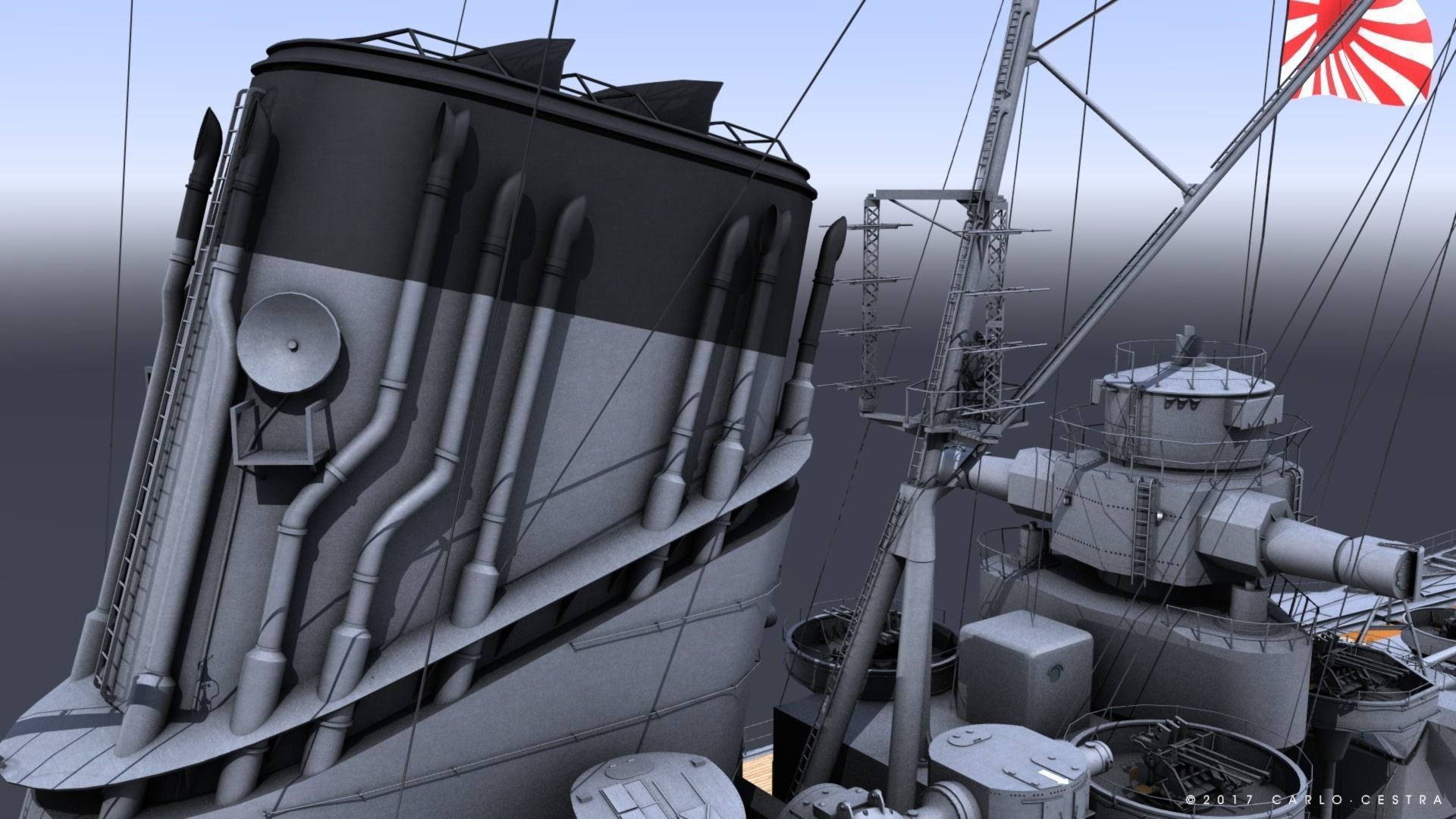 BATTLESHIP YAMATO 3D model_11