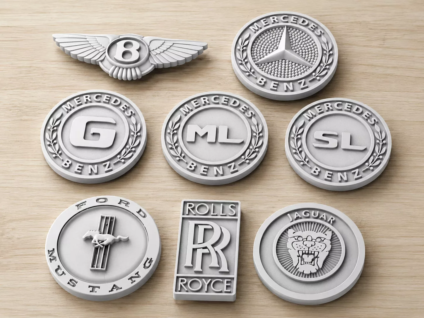 Car Emblems and Badges Collection 3D Print 3D print model
