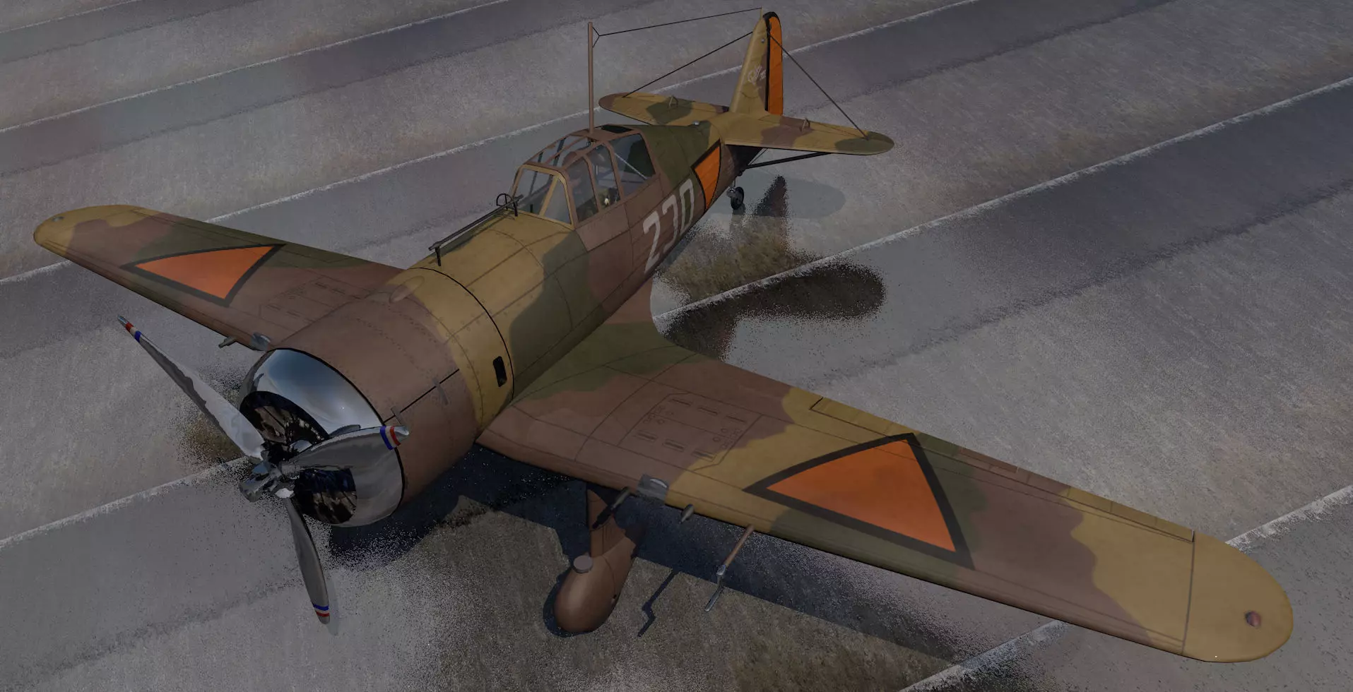 Fokker D-XXI - D-21 - Dutch 3D model