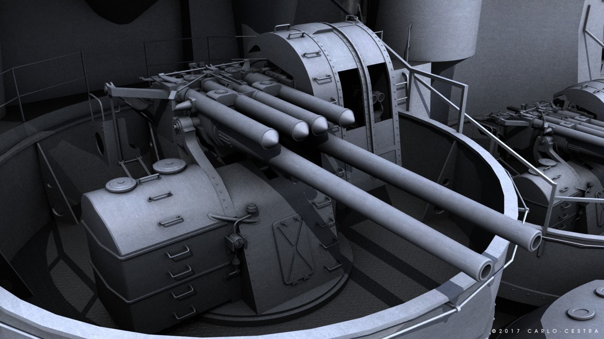 BATTLESHIP YAMATO TEN ICHIGO 3D model_17