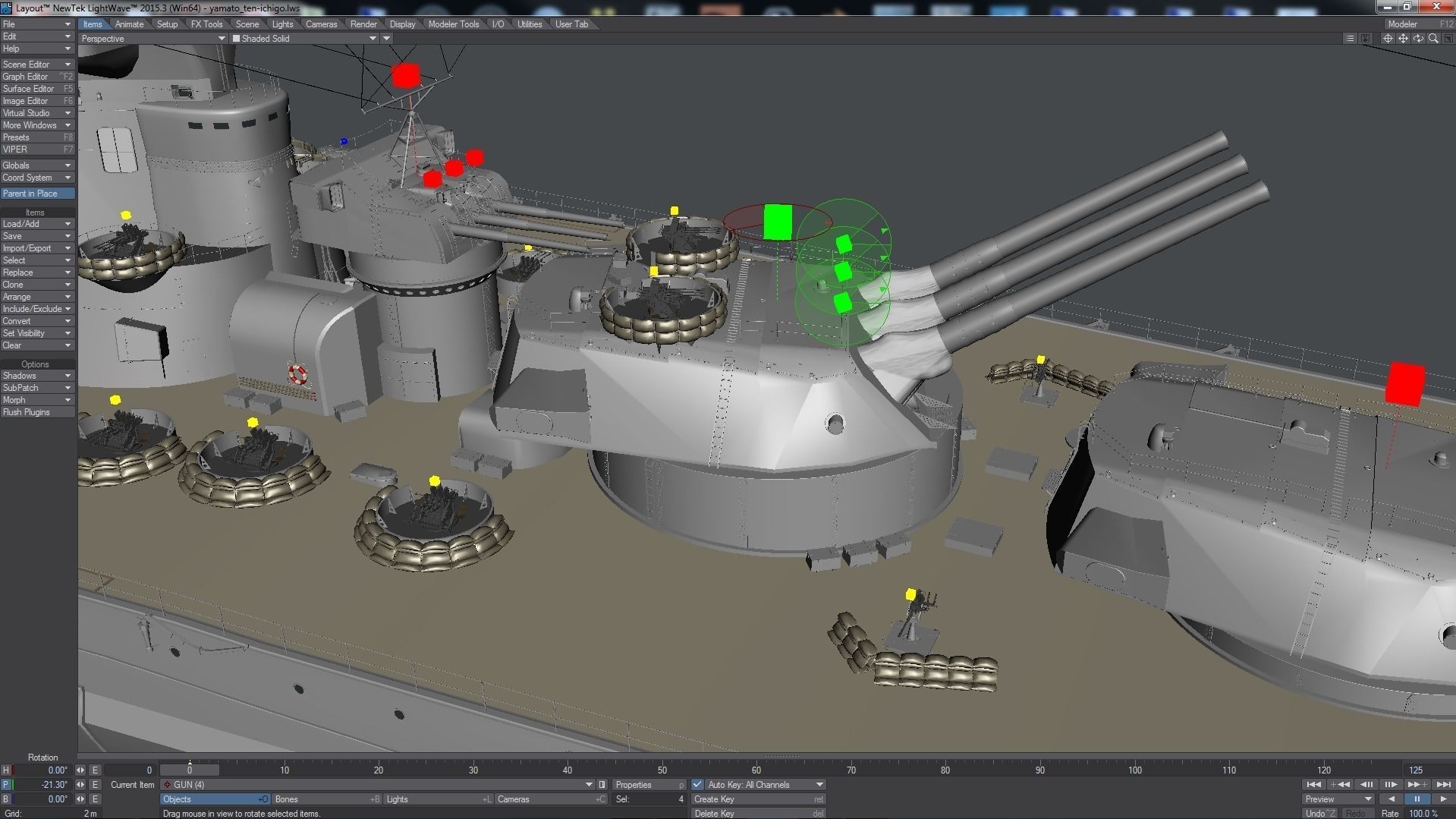 BATTLESHIP YAMATO TEN ICHIGO 3D model_48
