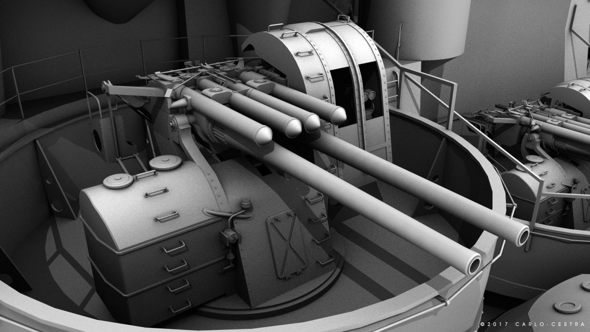 BATTLESHIP YAMATO TEN ICHIGO 3D model_36