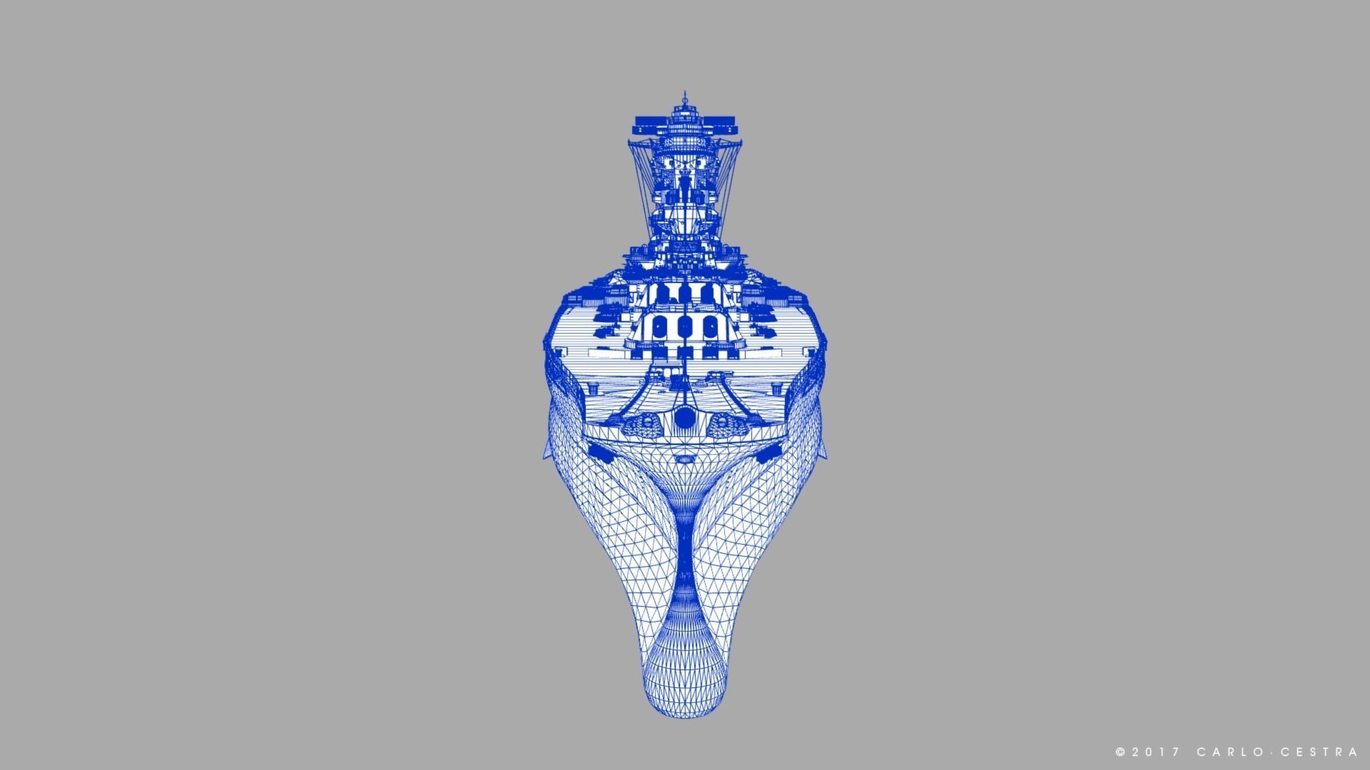 BATTLESHIP YAMATO TEN ICHIGO 3D model_45