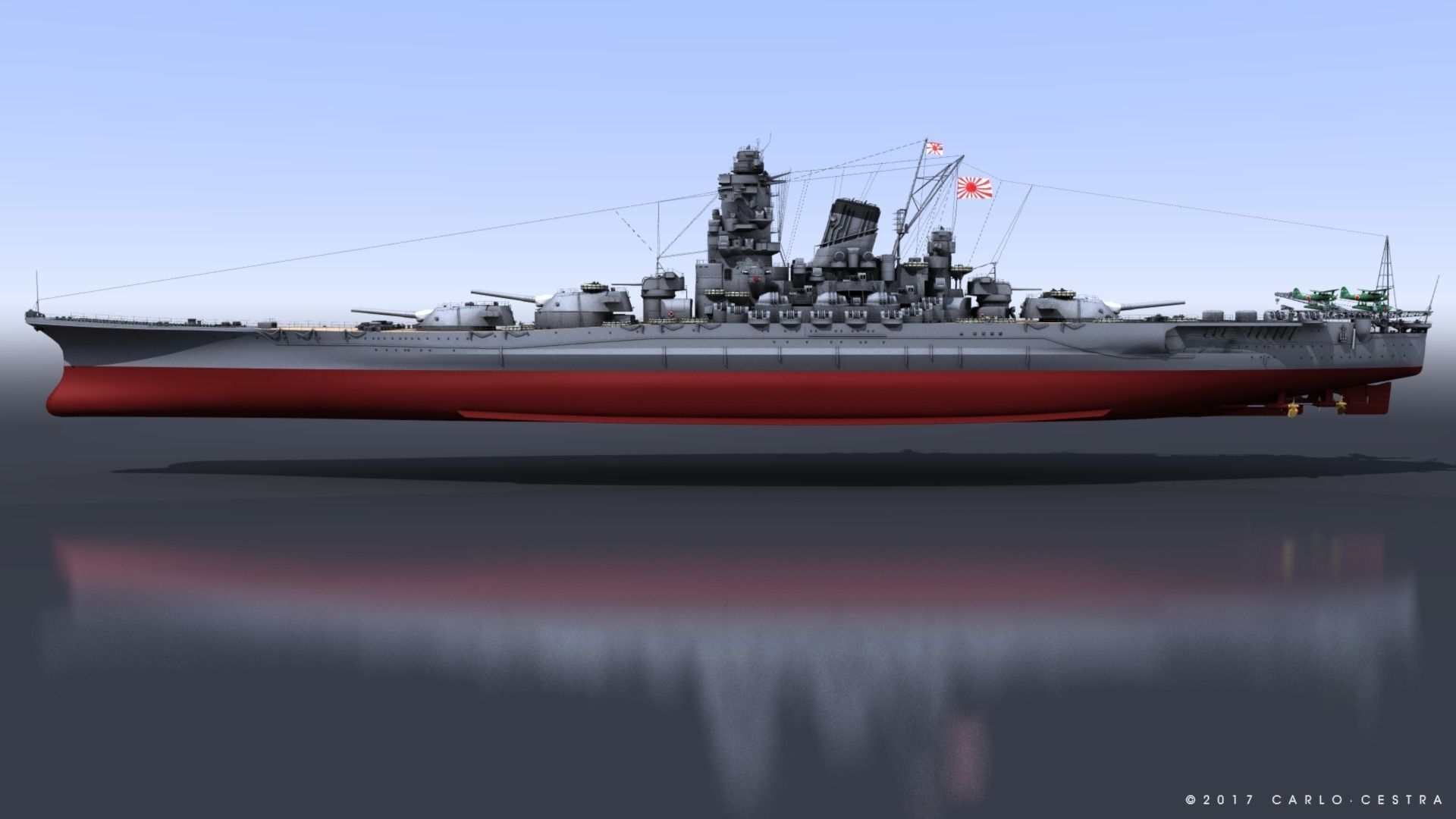 BATTLESHIP YAMATO TEN ICHIGO 3D model_5
