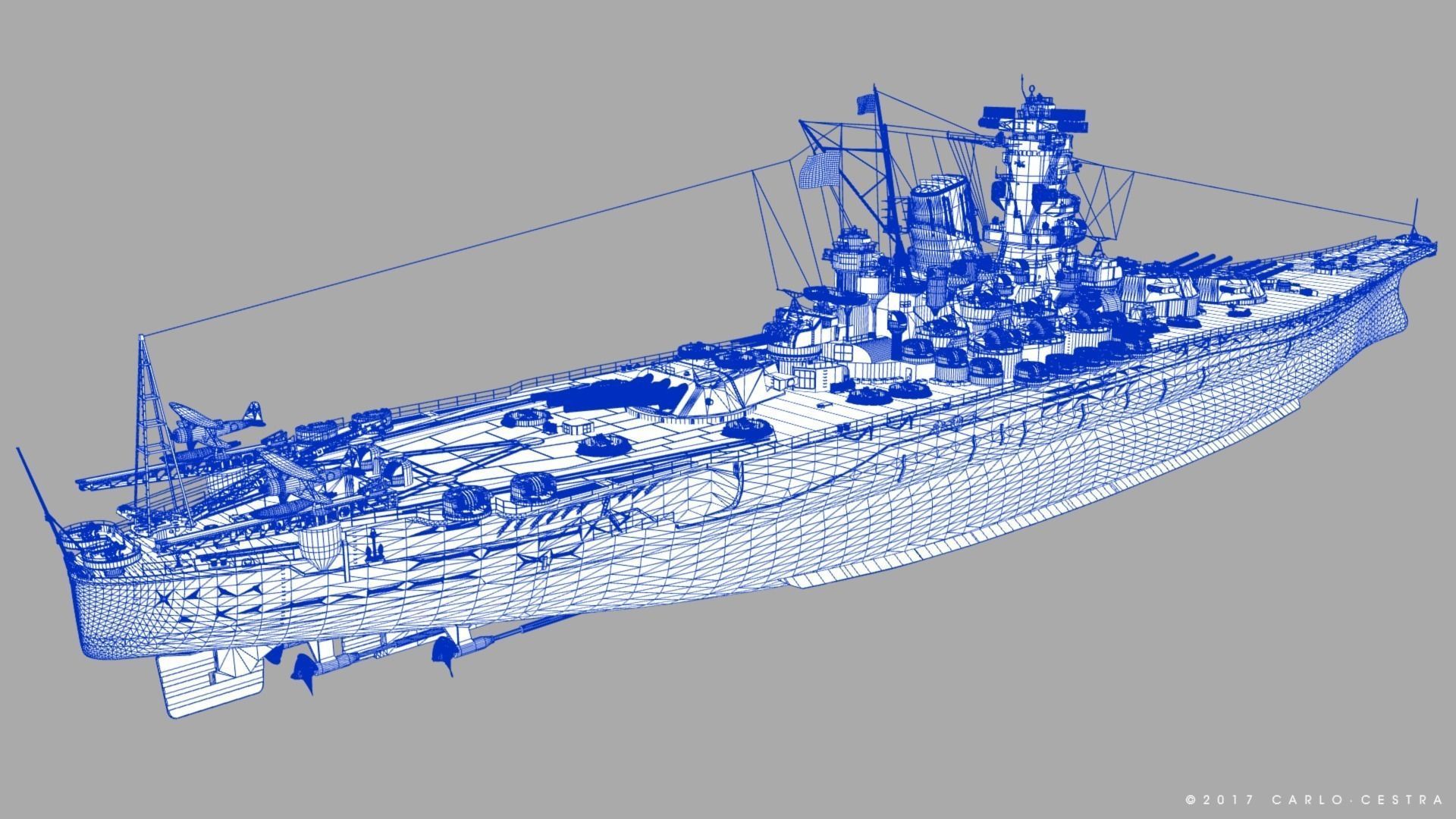 BATTLESHIP YAMATO TEN ICHIGO 3D model_41