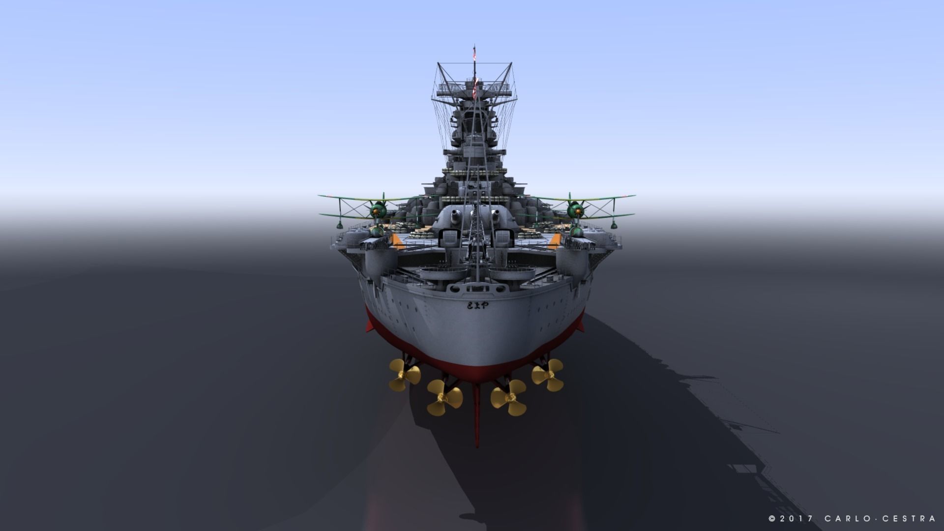 BATTLESHIP YAMATO TEN ICHIGO 3D model_8