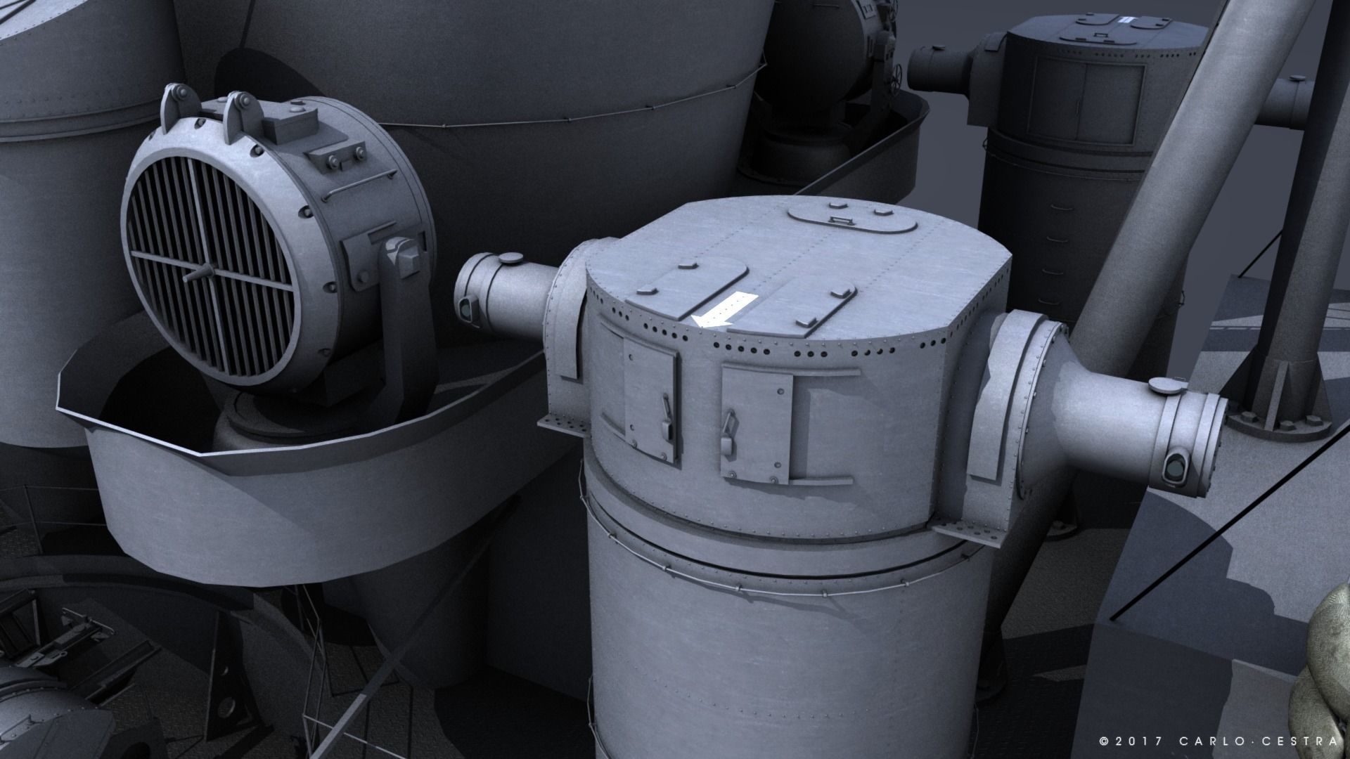 BATTLESHIP YAMATO TEN ICHIGO 3D model_14